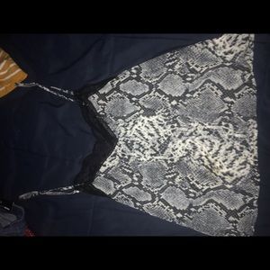 Snake Skin and Lace Shein Top